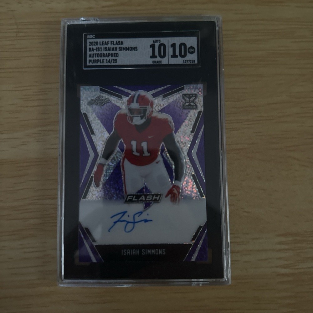 Autographed Sports Card - Purple Design